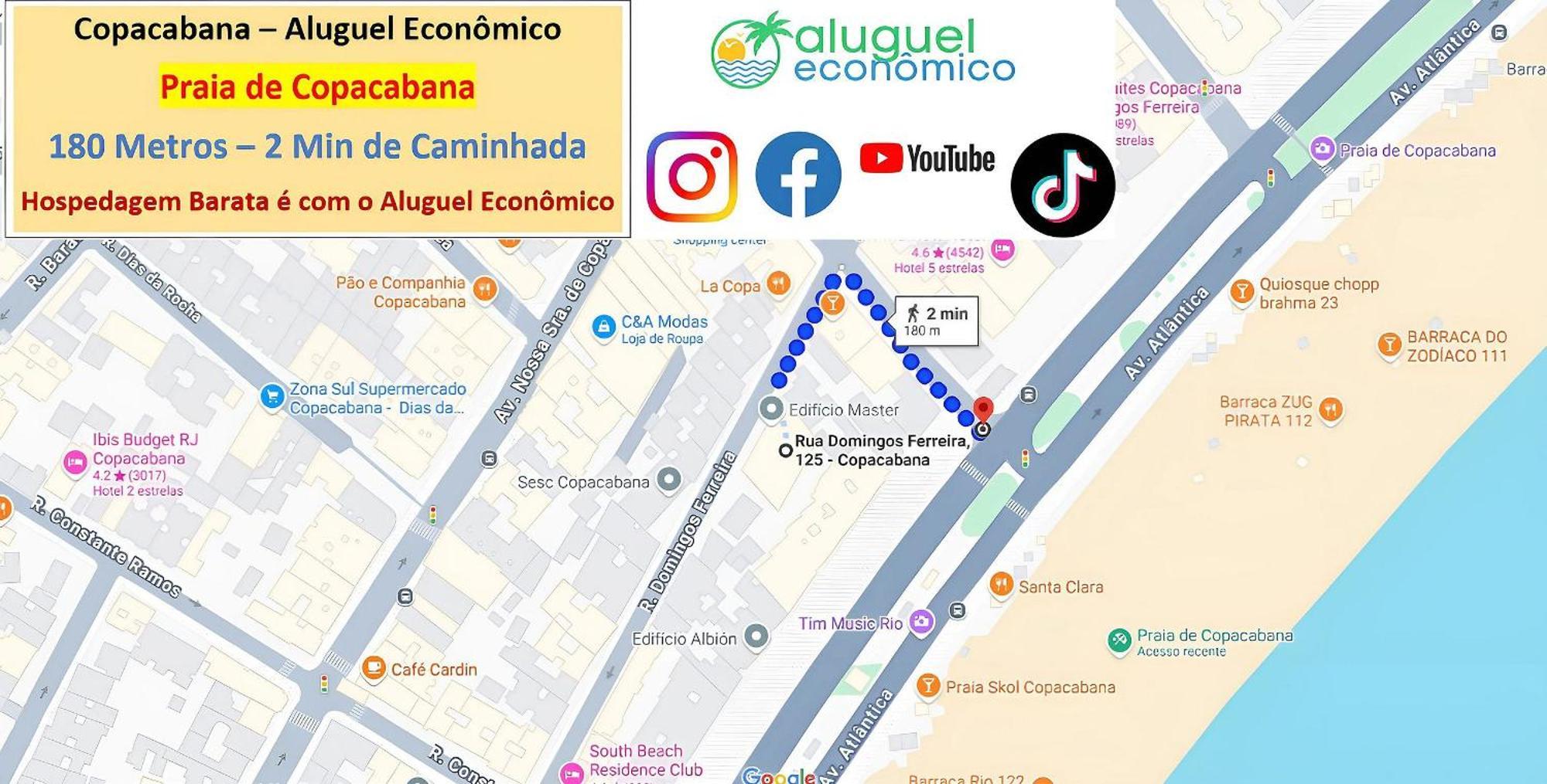 Apartamento Copacabana - Apto 1122 - Aluguel Economico Río de Janeiro